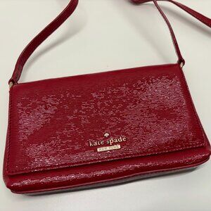 Red Gloss Kate Spade Crossbody Purse